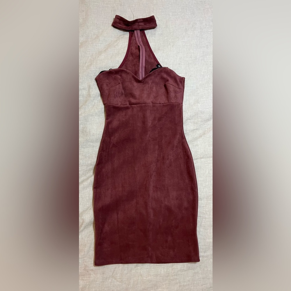 Mauve suede mini dress *NWT*